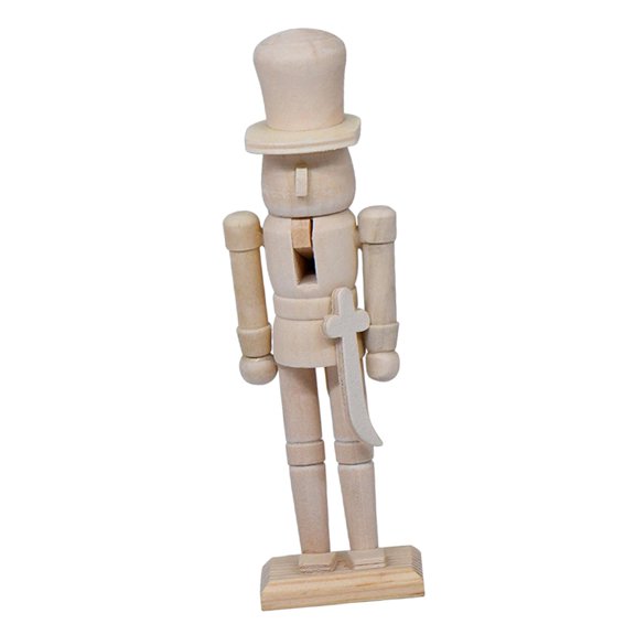 yotijay Christmas Nutcracker Figurines - DIY Wooden Craft for Holiday Decoration