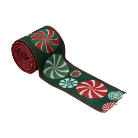 yotijay Christmas Ribbon Decoration Christmas Peppermint Ribbon Multipurpose Fashionable B