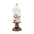 thumbnail image 1 of yotijay Christmas Snow Globe Candle LED Flameless Candle Glittering Christmas Decoration Snowman, 1 of 9