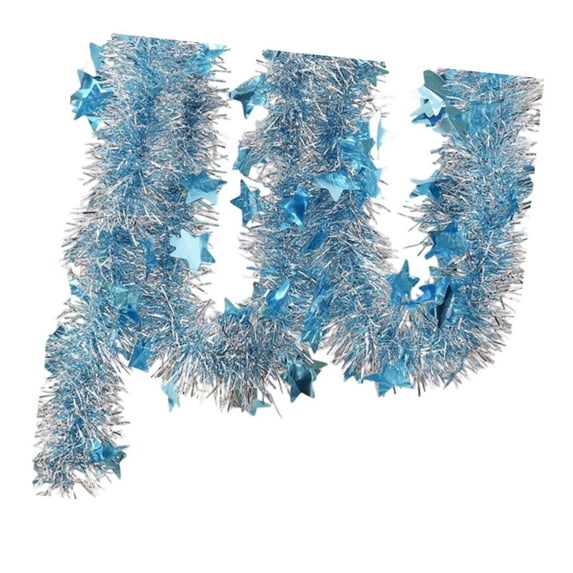 yotijay Christmas Tinsel Garland 5.9 ft Christmas Ornament Home Tinsel Twist Garland for With Star
