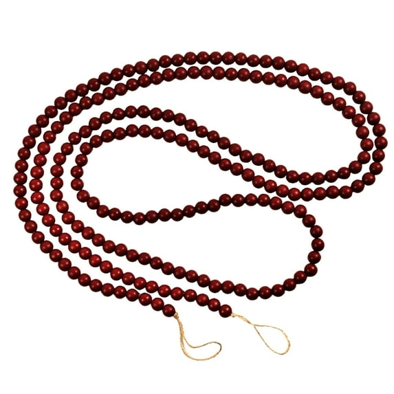 yotijay Christmas Wooden Beads Garland Decoration Craft Xmas Beaded Garland for Holiday Dark Red 274cm