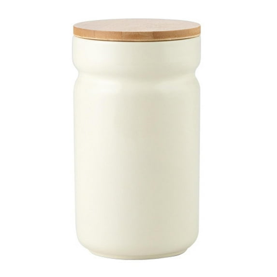 yotijay Coffee Canister Cookie Jar Tea Storage, Porcelain Kitchen Canister, Food Storage beige 1100ml