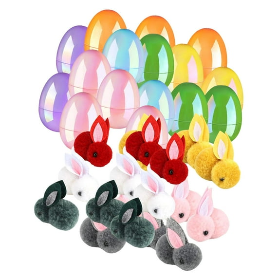 yotijay Colorful Easter Eggs Inside Toys Easter Basket Fillers for Adults Kids Teens 16 Eggs