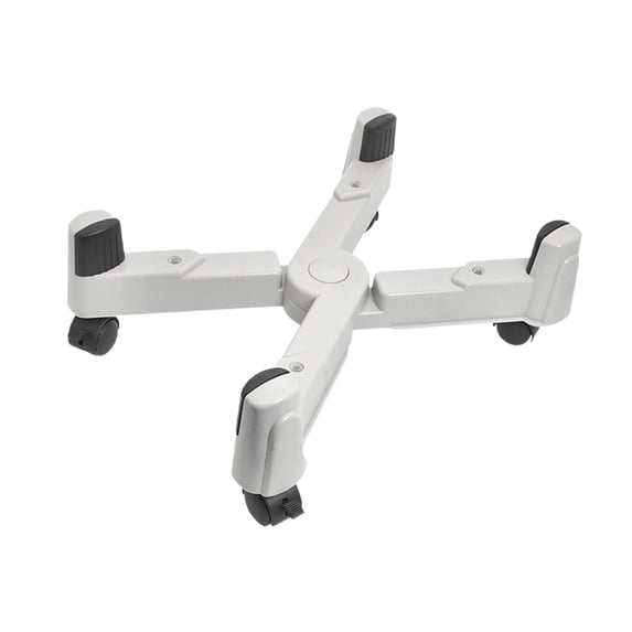 yotijay Computer Host Rack CPU Stand Space Saving Adjustable Width with Caster Mainframe Gray