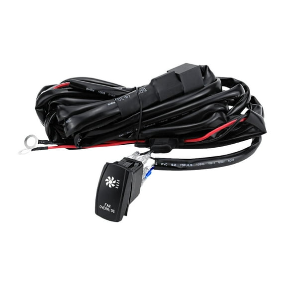 yotijay Cooling Fan Override Wiring Harness Rocker Switch Assembly ATV Campers Relay