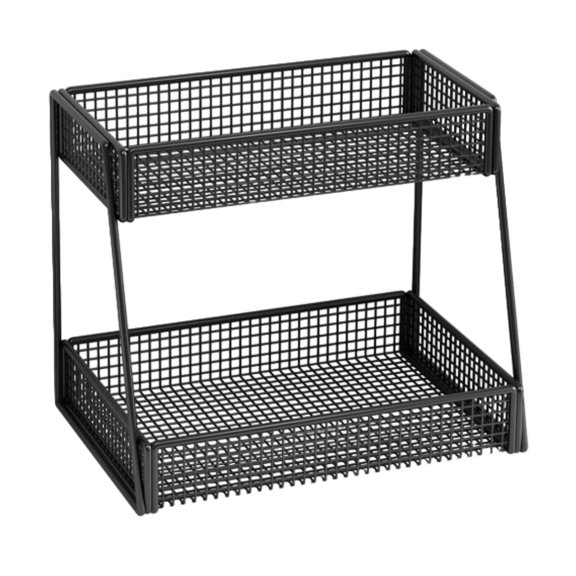 yotijay Countertop Shelves Bathroom Counter Organizer Double Tier Space Saving Standing