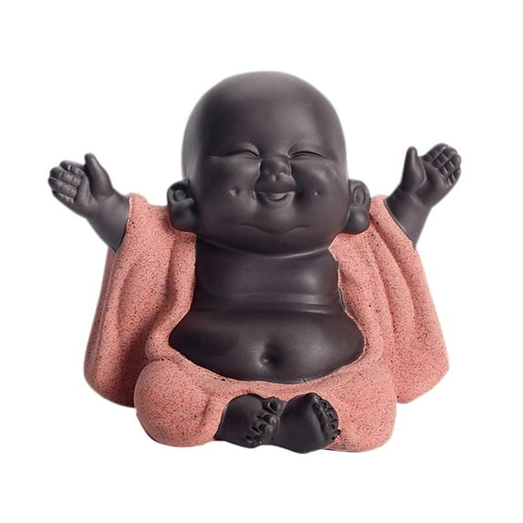 yotijay Creative Little Ceramic Maitreya Happy Buddha Sculpture Figurine Ornaments,