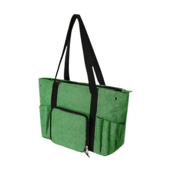 yotijay Crochet Bag and Tote Knitting Bag Crocheting with Inner Divider Crochet Bag Tote green