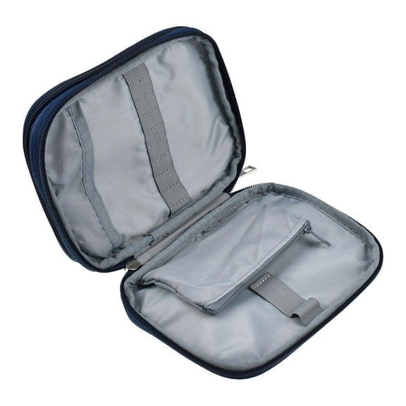 yotijay Crochet Hook Case Storage Zipper Bag for Various Crochet Hooks Blue