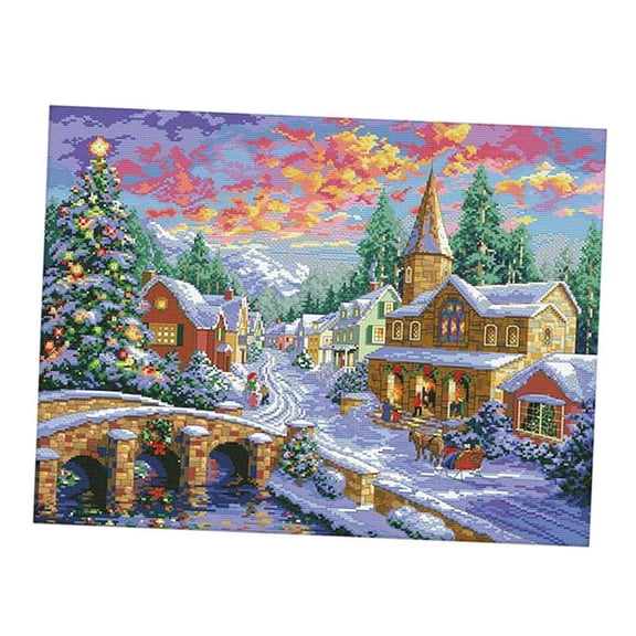 yotijay Cross Stitch Stamped Kit Pattern Embroidery Kit