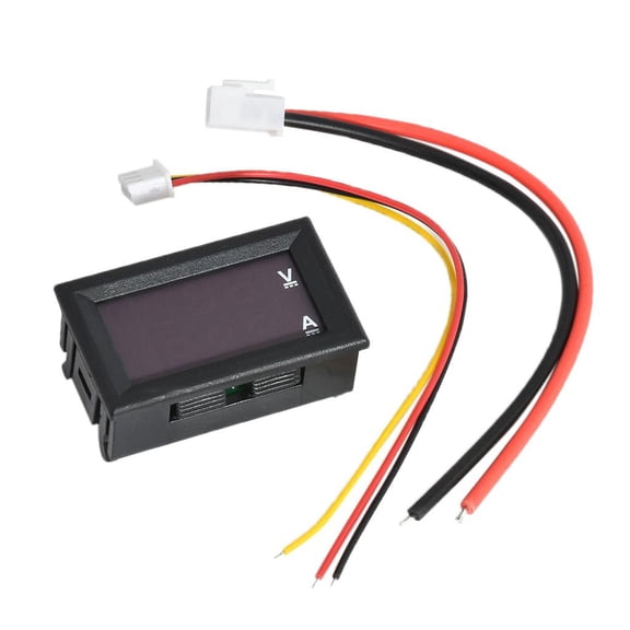 yotijay DC 0-100V 10A Voltmeter Ammeter LED Digital Amp Volt Meter Gauge Red Blue