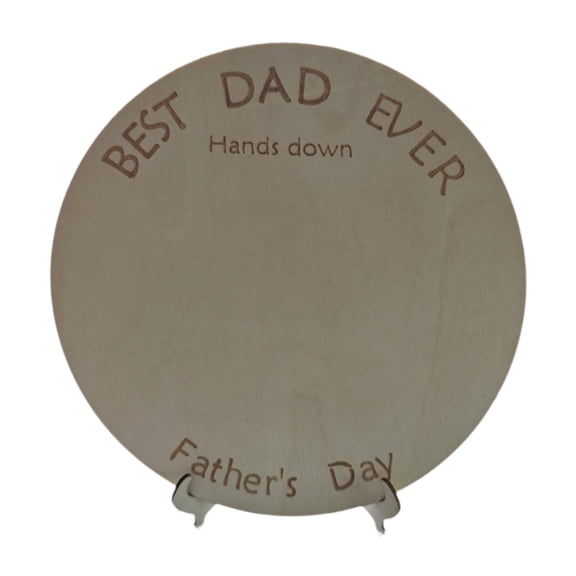 yotijay DIY Handprint Collection Holiday Home Decor Fathers Day Gift Plaque with Base
