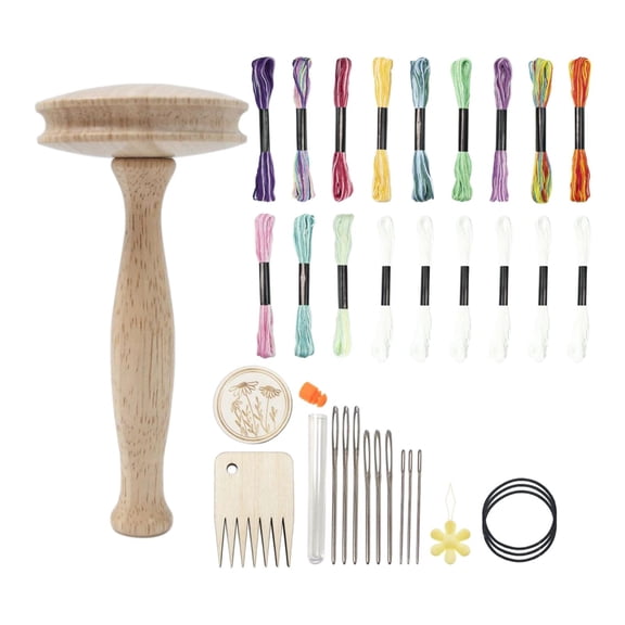 yotijay Darning Supplies Set Wooden Darning DIY Darn Patching Tool Small for Sock Sewing