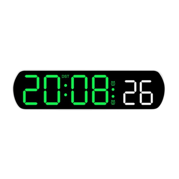 yotijay Desk Digital Clock Digital Alarm Clock Small Clock Modern Easy Household Desktop Green