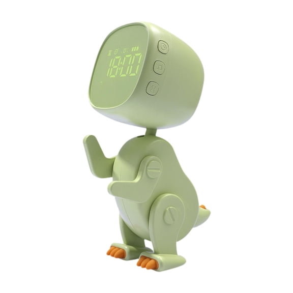 yotijay Digital Alarm Clock Cute Kids Desk Clock Sculpture Bedroom Clock for Living Room Green