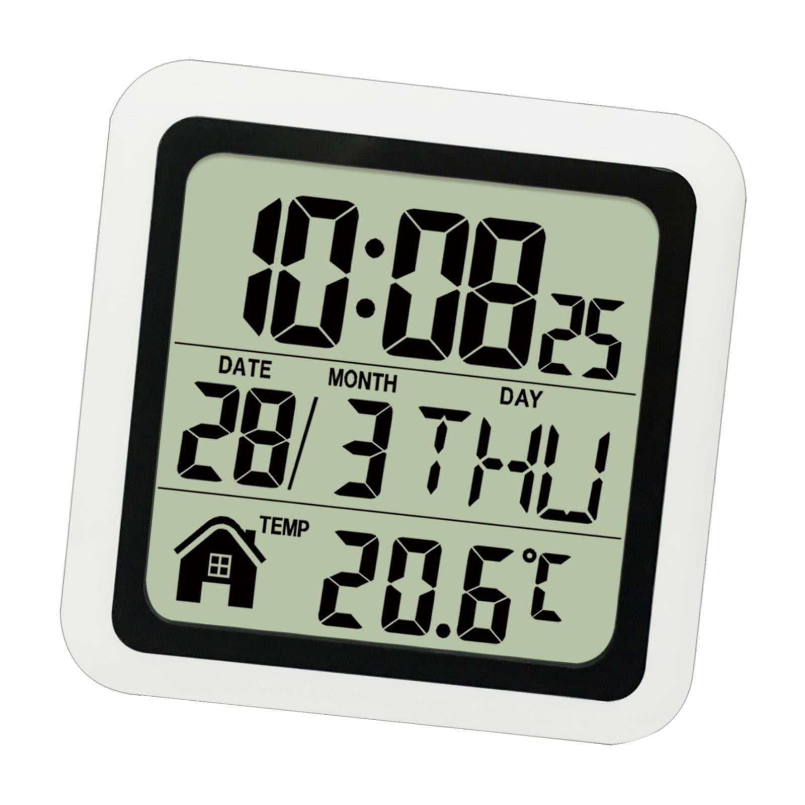 yotijay Digital Thermometer Wall Clock Kitchen Versatile White Table ...