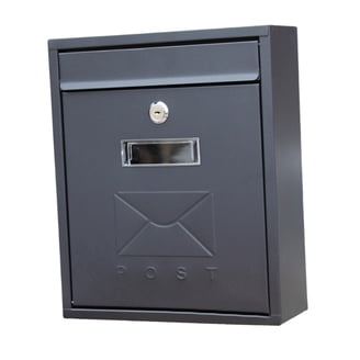 Yaocom Wall-Mounted Lockable Suggestion Box With Keys – Metal – Black – 10.2 X 5.7 X 3 Inches