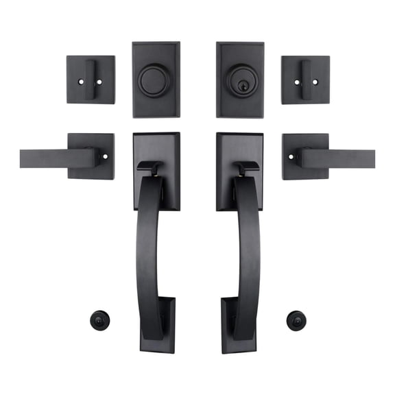 yotijay Double Front Door Lock Set Easy Installation Home Entry Front Door Handleset