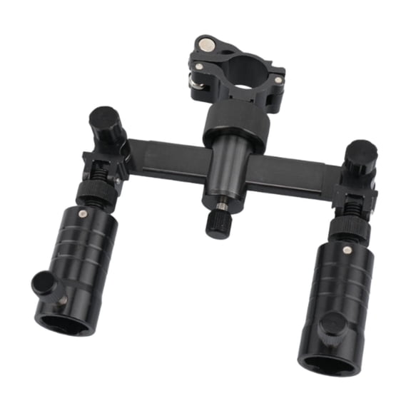 yotijay Double Turret Bracket ing Tackle Universal 360 degree Rotating ing Pole Racks