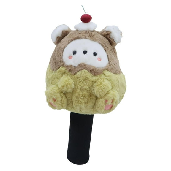 yotijay Driver Headcover Cartoon Bear Plushie Cute Golf Driver Head Cover for Family