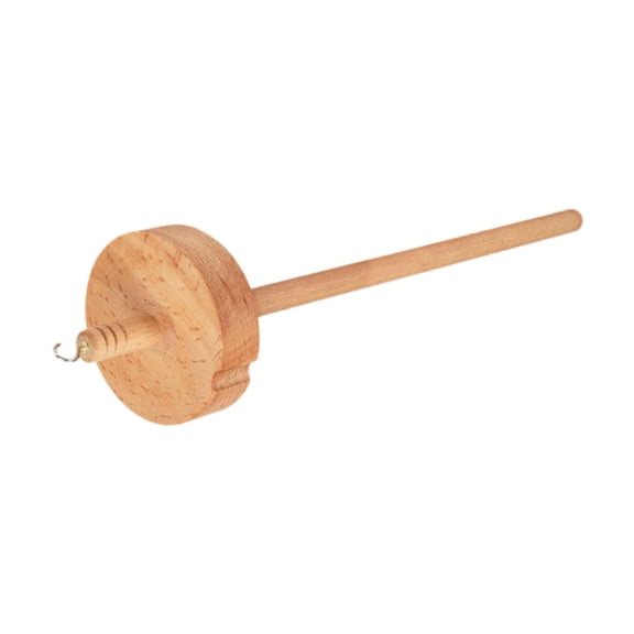 yotijay Drop Spindle Top Whorl 32.5cm Wheel Yarn Winder Practical Wood Top Whorl Yarn for Pom Pom's Knitted Crochet Beginners