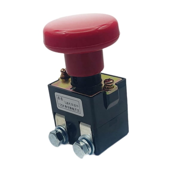 yotijay Electric Forklift Emergency Power Switch Plastic E Stop Button for Safety System 125A Single Sided
