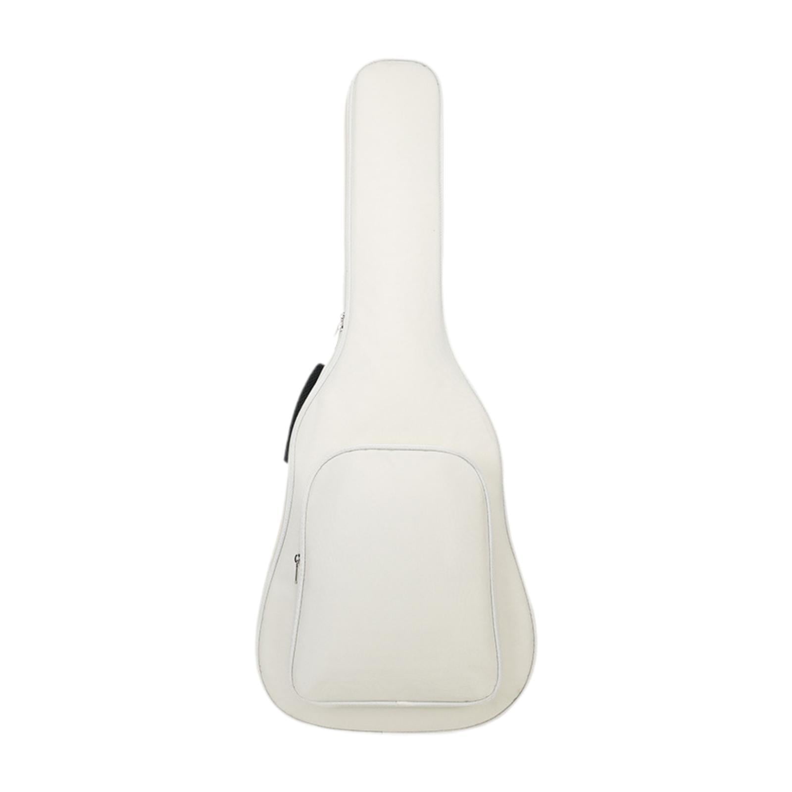 yotijay Electric Guitar Bag 40inch 41inch with Side Handle Thick Padding Travel Case White