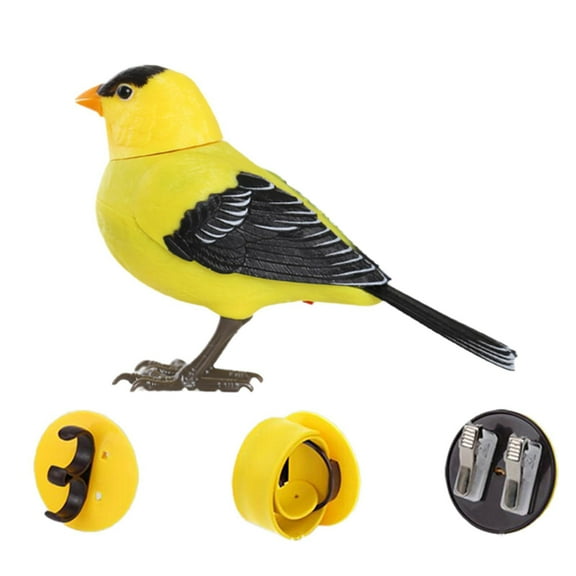 yotijay Electric Singing and Chirping Bird Toy Electronic Bird Toy for Children Gift American Goldfinch