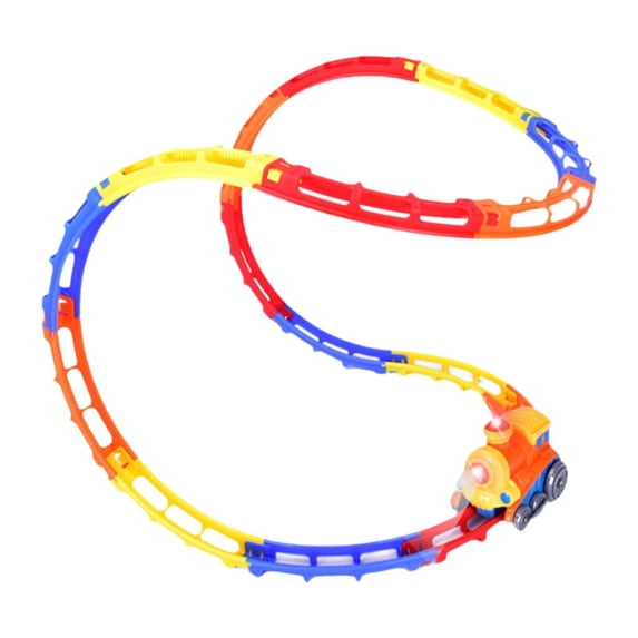 yotijay Electric Train Track Playset Educational Toy for Children Ages 3+ Years Kids Lighting