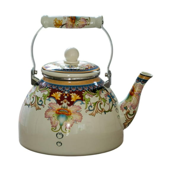 yotijay Enamel Tea Kettle Comfortable Grip Water Pitche for Kitchen for Friend Decor B