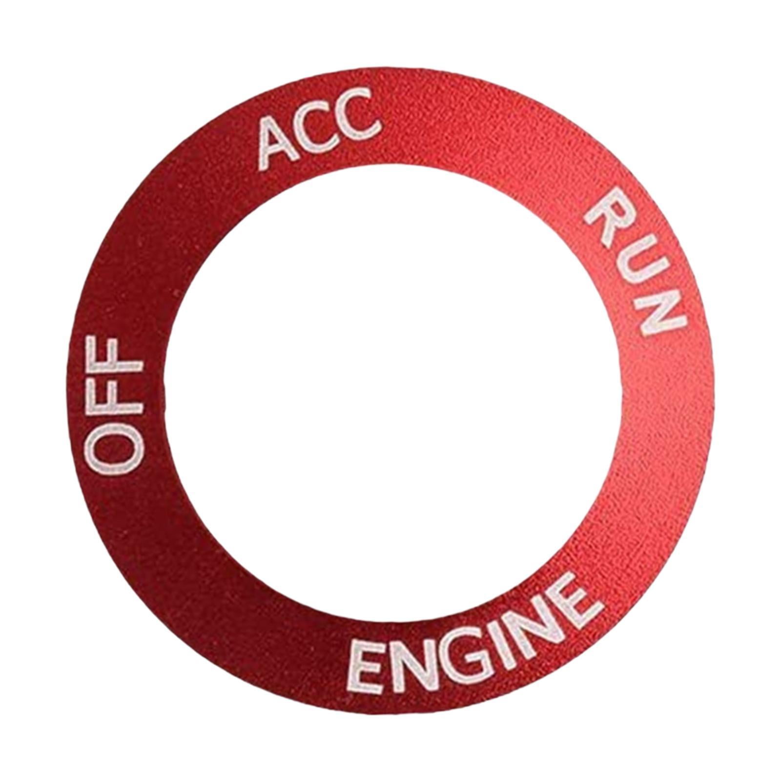 yotijay Engine Ignition Button Cover Decal Car Decoration Red for ...