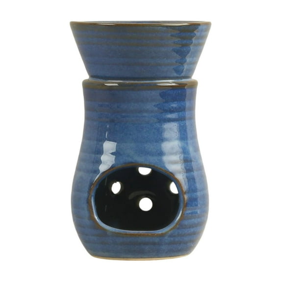 yotijay Essential Oil Burner Decorative Ceramic Oil Diffuser for Bedroom Holiday SPA Blue