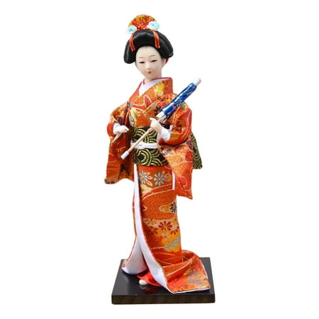 yotijay Ethnic Japanese Geisha Dolls Asian Geisha Doll Oriental Doll Popular Kimono Doll A