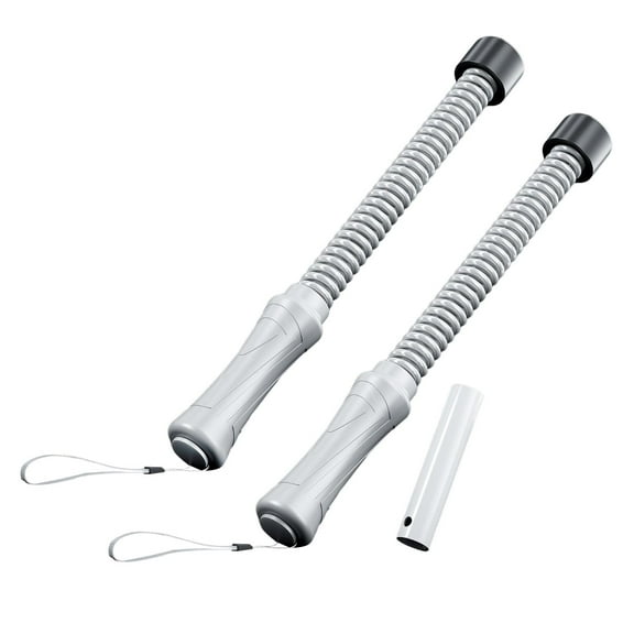 yotijay Exercise Ropes,Battle Ropes Exercise Ropes Workout Ropes,Ropeless Battle Ropes Fitness Training Cords,Spring Stick Cardio Training Fitness Equipment,Home Gym Workout Stick Spring Grey