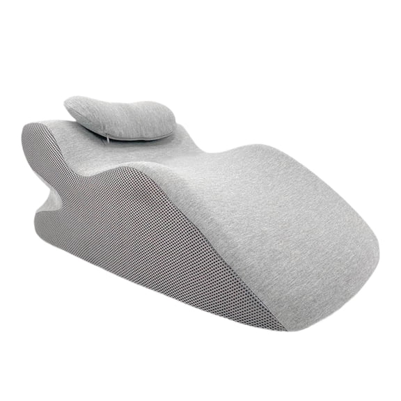 yotijay Face Down Pillow, Memory Foam Pillow with Neck Support, Comfortable Wedge Pillow White and Gray