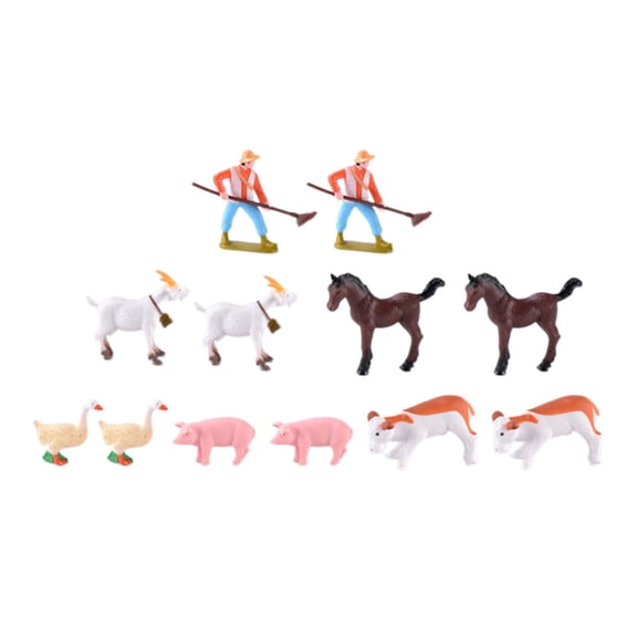 yotijay Farm Figures Statues DIY Micro Landscape Collecting Vivid Details Wear Resistant