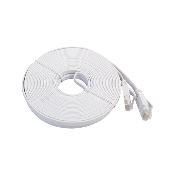 yotijay Fast Ethernet Network Cable - 25 Feet White - Connect Computer To Printer,