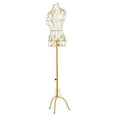 thumbnail image 1 of yotijay Female Mannequin Adjustable Height Iron with Tripod Base Torso Half Body Manikin Gold, 1 of 9