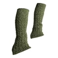 thumbnail image 1 of yotijay Figure Skating Leg Warmers Calf Socks Set for Winter Sports Activities Women Green, 1 of 9