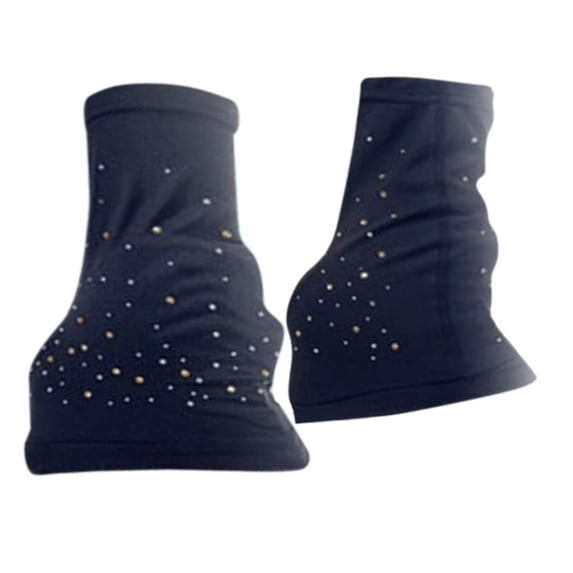 yotijay Figure Skating Leg Warmers Elastic Lightweight Anti Slip for Ice Skate Women with Rhinestones L