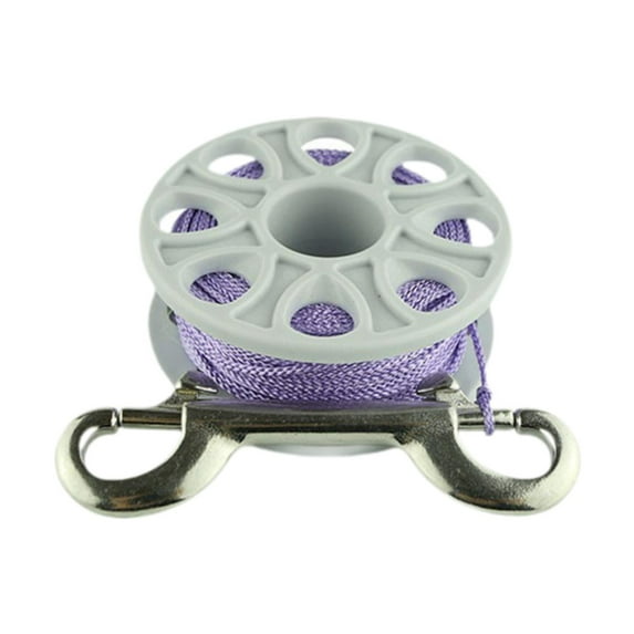 yotijay Finger Spool Braided Nylon Line 98ft for Spearfishing Wreck Technical Diving Violet Line