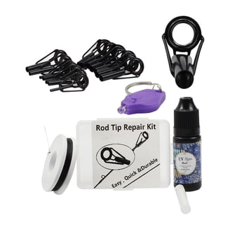 fishing rod repair kit walmart CWSDXM Fish 26PCS Pole Eyelet Repair 13 Size Pole Ceramic Guides Rings Replacement Kit with 1pcs Tweezers and 1pcs Serrated Stick Tools (Black) : Sports & Outdoors Dont let a busted rod tip ruin your day on the water Ozark Trail Fishing Rod Repair