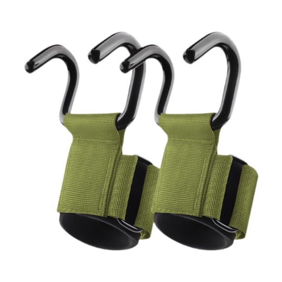 yotijay Fitness Weight Lifting Hook Gym Lifting Strap Exercise Strength Training Workout Green