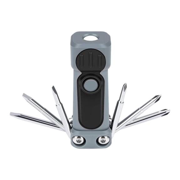 yotijay Flashlight and Worklight Fixing Auto Multifunctional Screwdriver Tool Multi Tool Black