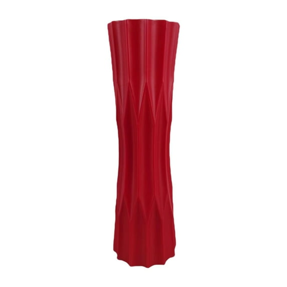 yotijay Flower Vase Table Centerpieces Unbreakable Vase for Cabinet Shelf Decoration Red