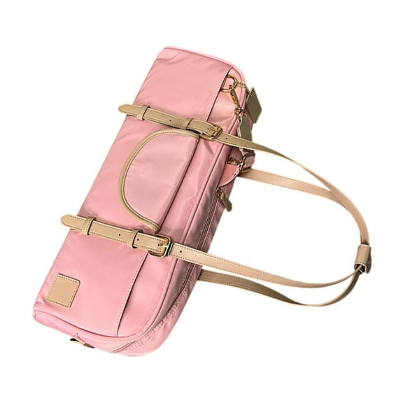 yotijay Flute Bag Sturdy Lightweight PU Leather Flute Organizer Flute Protection Bag Pink