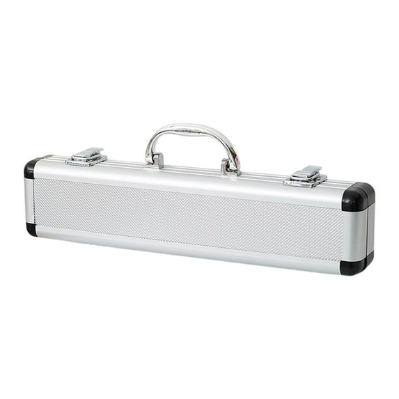 yotijay Flute Box Aluminum Alloy Lockable Protector Handheld Shockproof Storage Case for G key