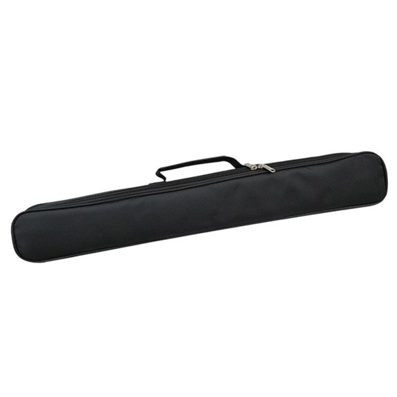 yotijay Flute Case Hold 2 Flutes Zipper Design Multipurpose Stable Flute Storage Bag Black