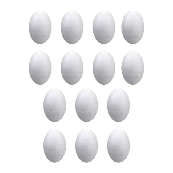 yotijay Foam Eggs Blank White Solid Balls Faux Eggs for DIY School Projects Handmade 20pcs 12cm