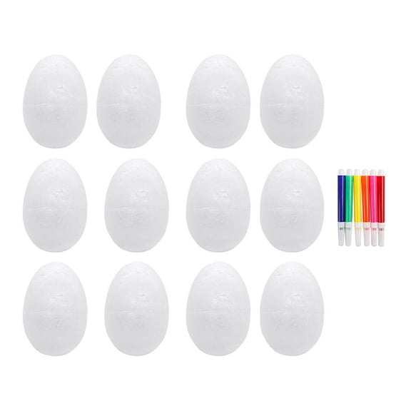 yotijay Foam Eggs Crafts Decorating with Color Pens for Handmade Spring Kindergarten 100MM